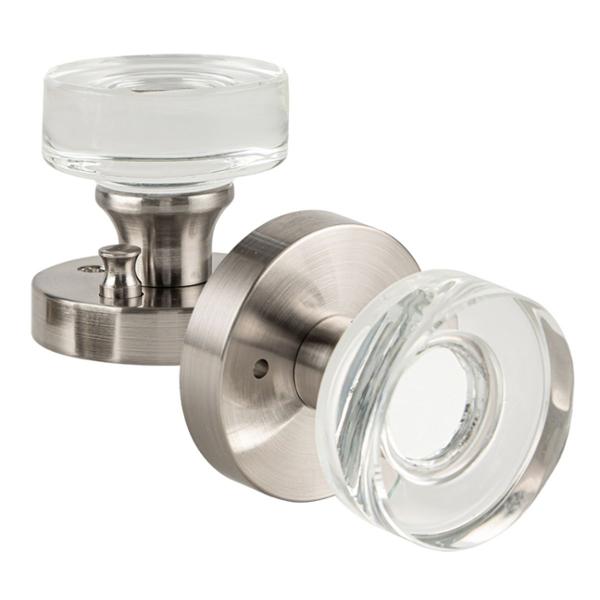 NEW TALY POMO DE CRISTAL PARA INTERIOR NIQUEL SATINADO