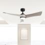VENTILADOR DE TECHO 54" LED INTEGRADO PARA INTERIOR NEGRO