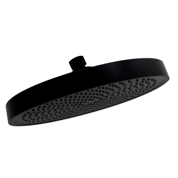 REGADERA REDONDA DE 10" ABS ACABADO NEGRO MATE