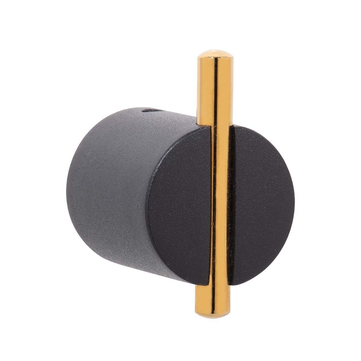 Perchero de gancho negro con dorado