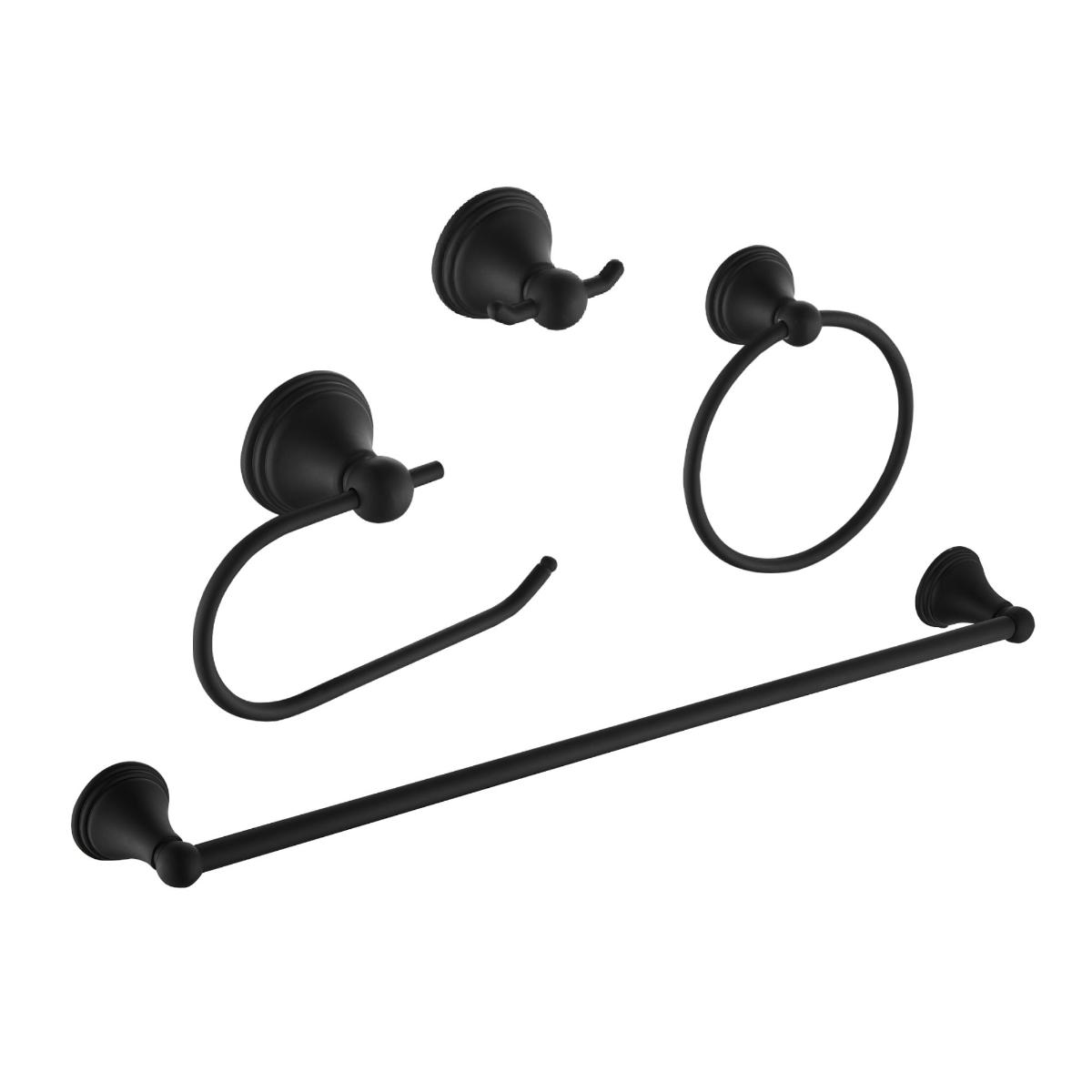 Juego de accesorios para baño dallas negro