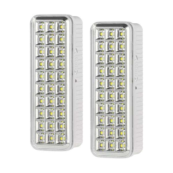 JUEGO DE 2 LÁMPARAS DE EMERGENCIA DE 30 LED