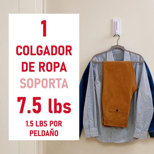 GANCHO PLEGABLE PARA ROPA COMMAND, 1 GANCHO Y 4 TIRAS ADHESIVAS. | The ...