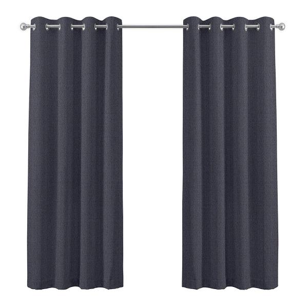 cortina black out embossed two pack gris oxford 134x213cm