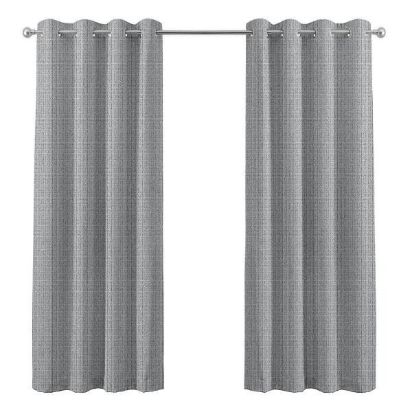 cortina black out embossed two pack gris claro 134x213cm