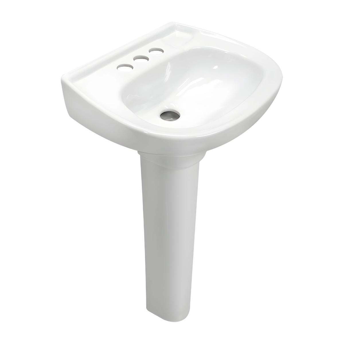 Lavabo 4" y pedestal magnolia