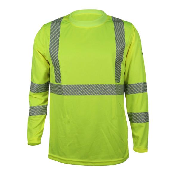 CAMISA AMARILLA MANGA LARGA CON REFLEJANTE DE ALTA VISIBILIDAD TALLA MD
