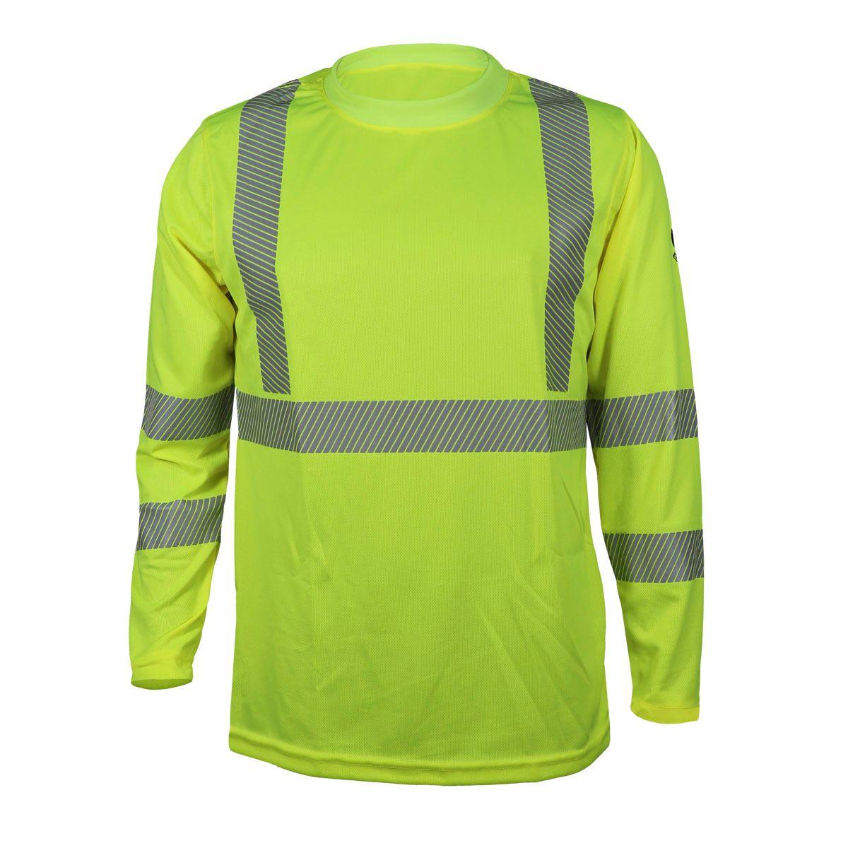 Camisa amarilla manga larga con reflejante de alta visibilidad talla gd