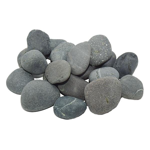 PIEDRA DE RIO COLOR NEGRA NATURAL 8 KG