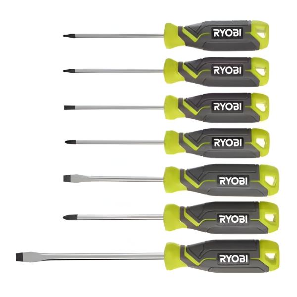 JUEGO DE DESARMADORES 7 PIEZAS RYOBI