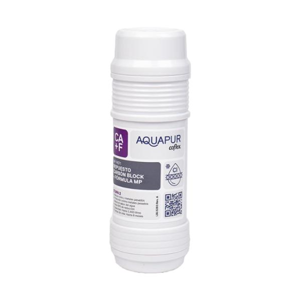 AQUAPUR REPUESTO CARBÓN BLOCK + FÓRMULA MP SOBRE CUBIERTA