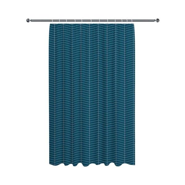 CORTINA DE BAÑO PEVA IMPRESA TURQUESA