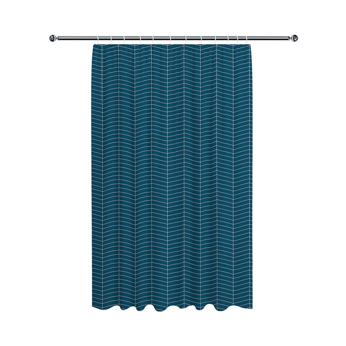 Cortina de baño peva impresa turquesa