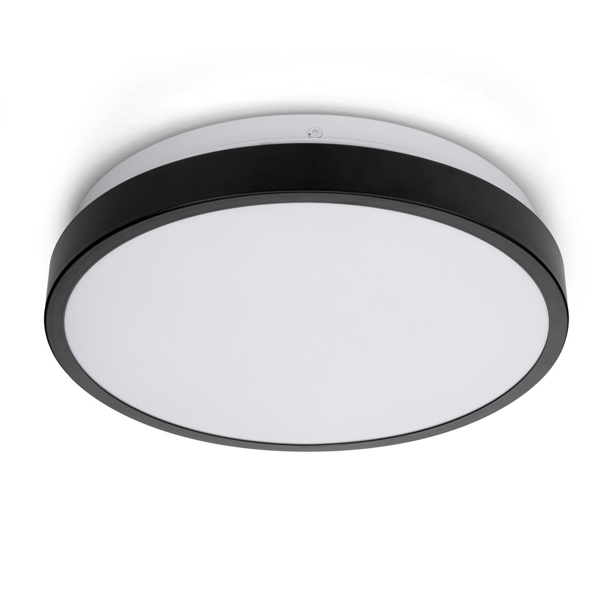 Plafón de led integrado 3 temperaturas negro