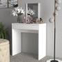 TOCADOR VANITY MULTIFUNCIONAL BLANCO CON ESPEJO Y 1 CAJÓN