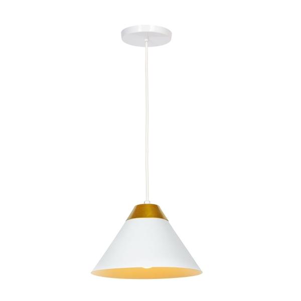 LÁMPARA COLGANTE 8044 BLANCO/DORADO 1 LUZ E27
