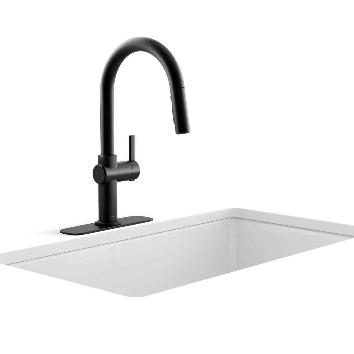 Monomando de cocina negro clarus