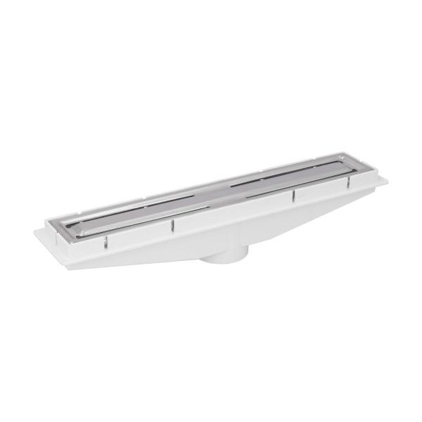 Coladera rectangular con rejilla de acero inoxidable negra URREA