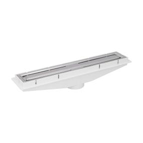 Coladera rectangular con rejilla de acero inoxidable negra URREA