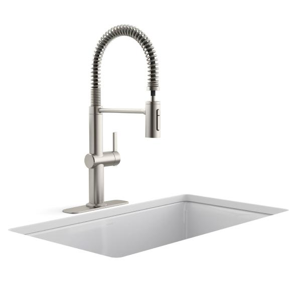 LLAVE DE COCINA SEMI PROFESIONAL ACERO CLARUS