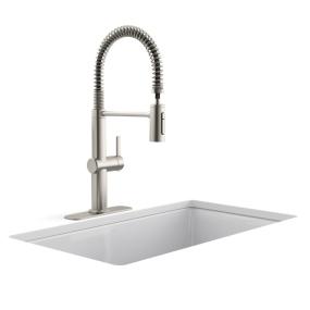 LLAVE DE COCINA SEMI PROFESIONAL ACERO CLARUS