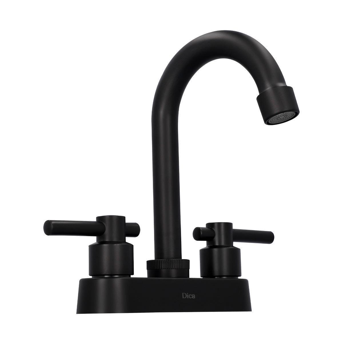 Mezcladora ecológica para lavabo 4 pulgadas negro mate