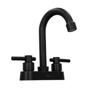 MEZCLADORA ECOLÓGICA PARA LAVABO 4 PULGADAS NEGRO MATE