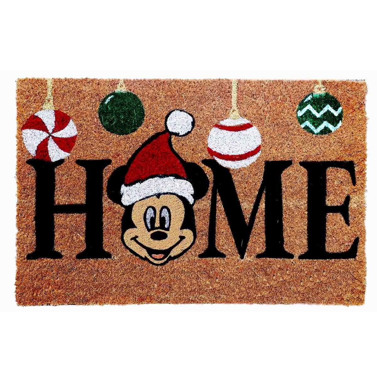 Tapete de entrada de coco disney mickey home 40 x 60 cm