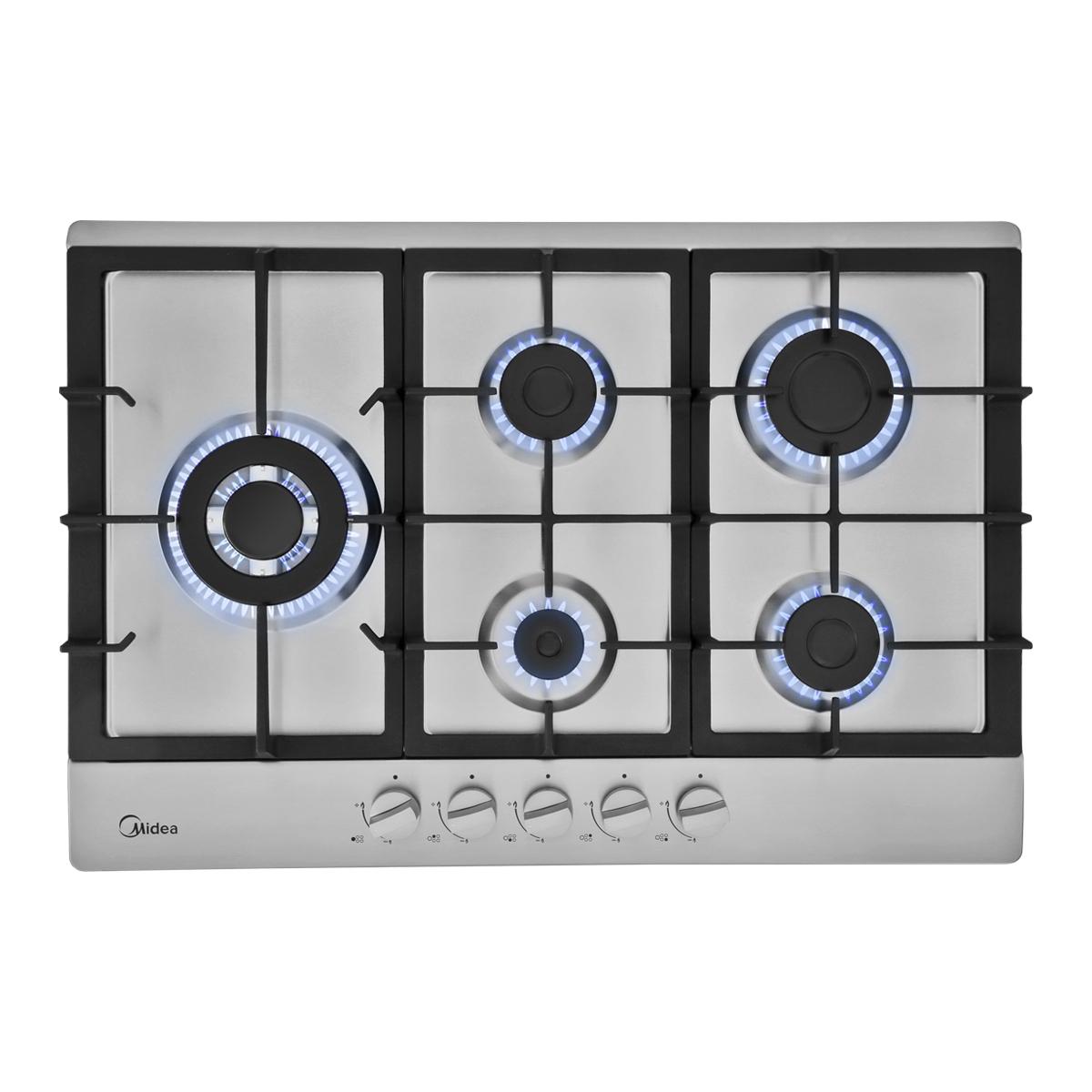 Parrilla a gas midea acero inoxidable 76 cm