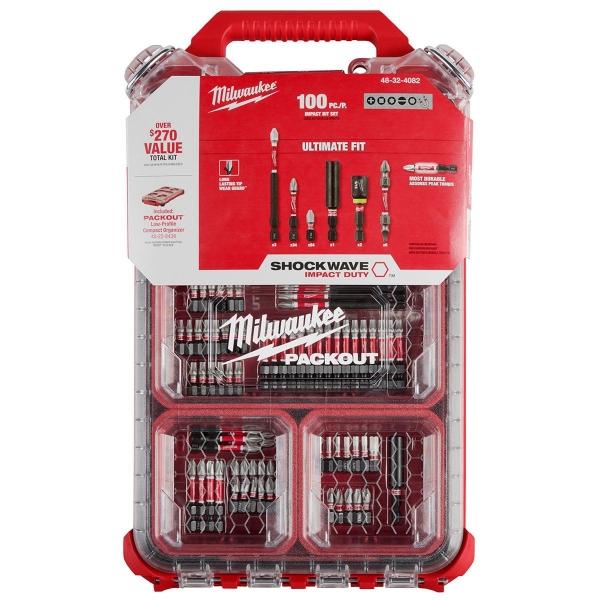 KIT DE PUNTAS SHOCKWAVE PACKOUT DE 100 PIEZAS