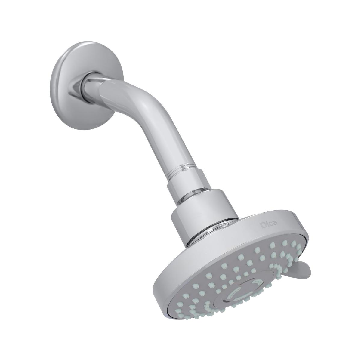 Regadera 3 pulgadas tipo cebolla con brazo y chapetón