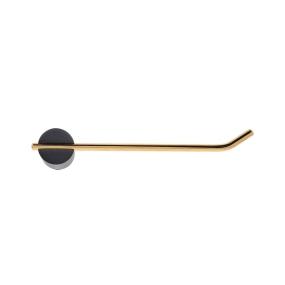 PORTA ROLLO DE PARED NEGRO CON DORADO
