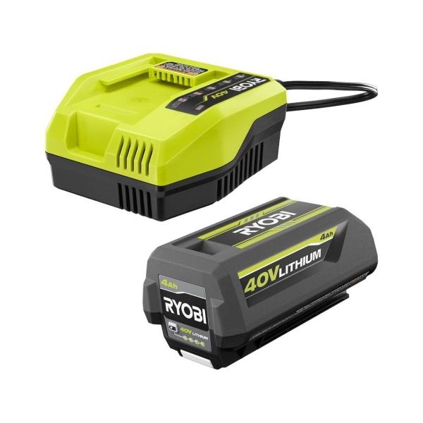 KIT BATERÍA 4 AH Y CARGADOR RAPIDO 40 V RYOBI