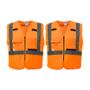 COMBO DE DOS CHALECOS DE SEGURIDAD DE ALTA VISIBILIDAD CLASE 2