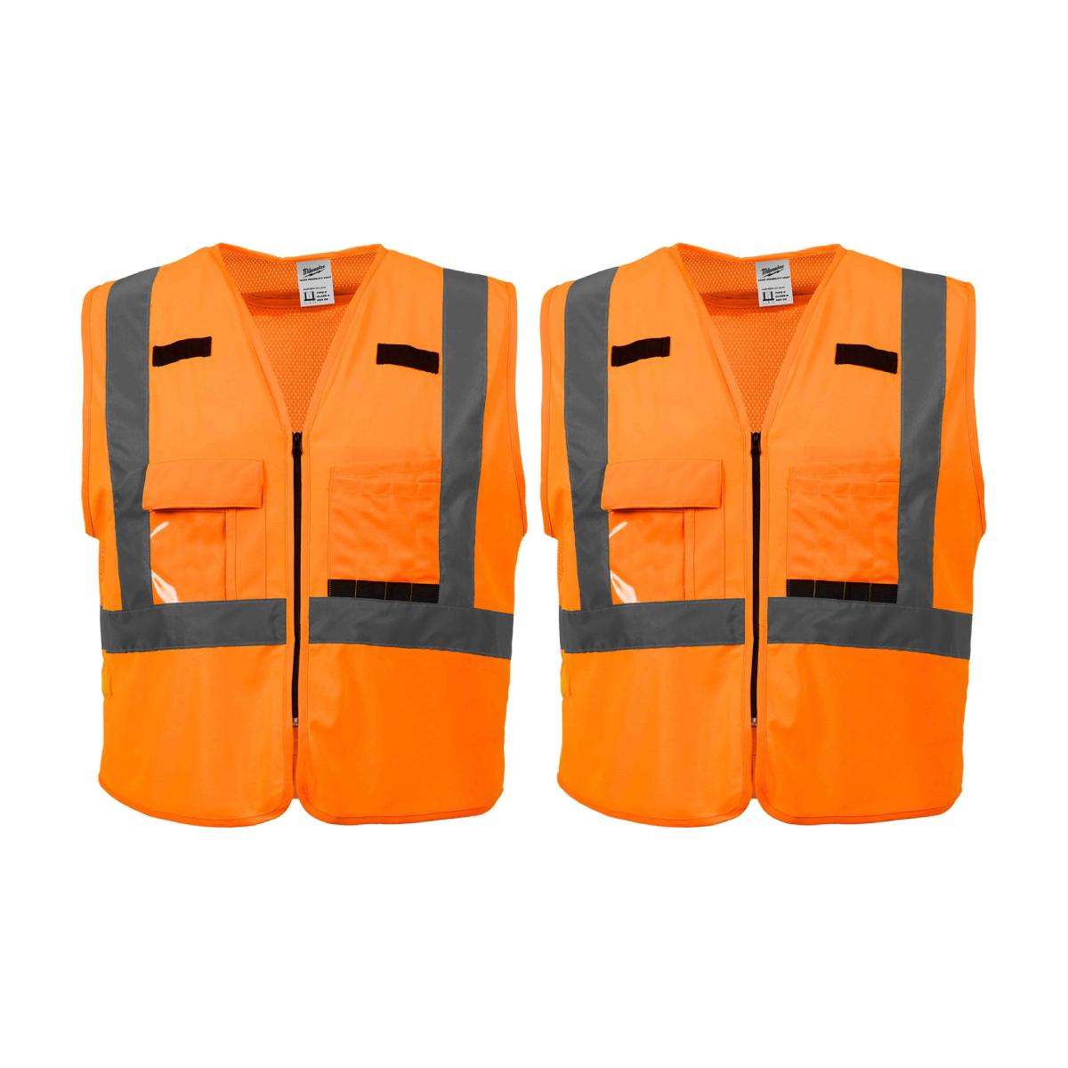 Combo de dos chalecos de seguridad de alta visibilidad clase 2