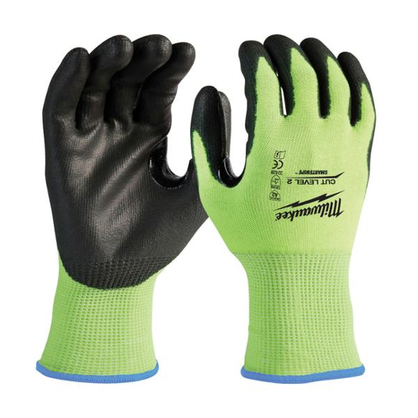 GUANTES DE CORTE NIVEL 2 DE ALTA VISIBILIDAD TALLA - M