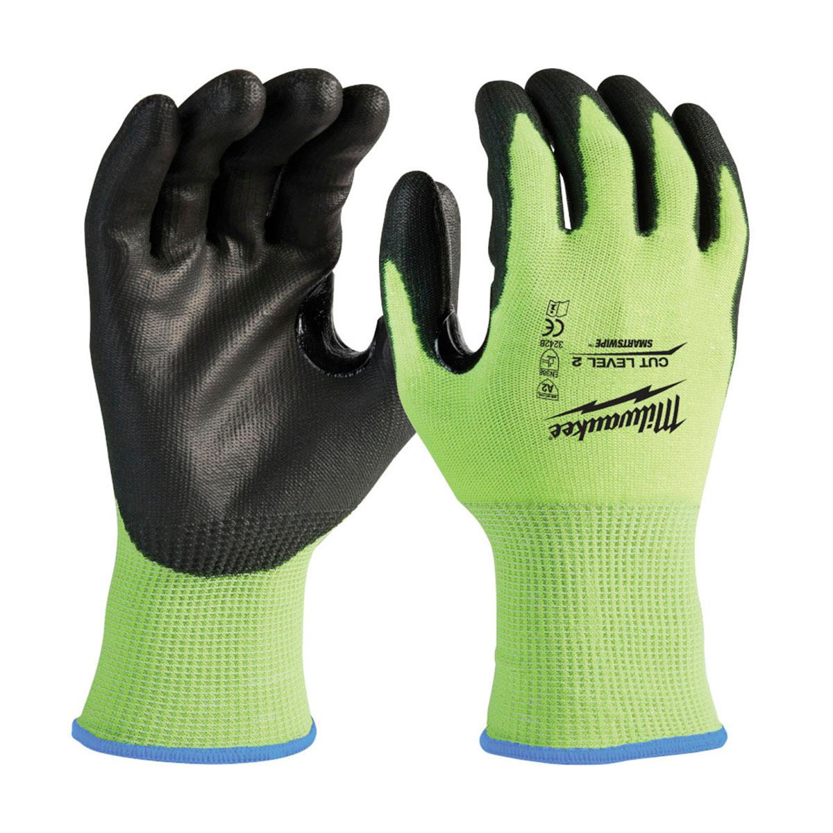 Guantes de corte nivel 2 de alta visibilidad talla - m