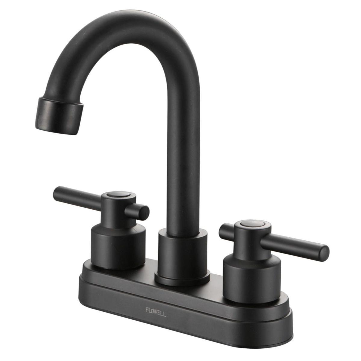 Llave mezcladora para baño negro mate lucerna