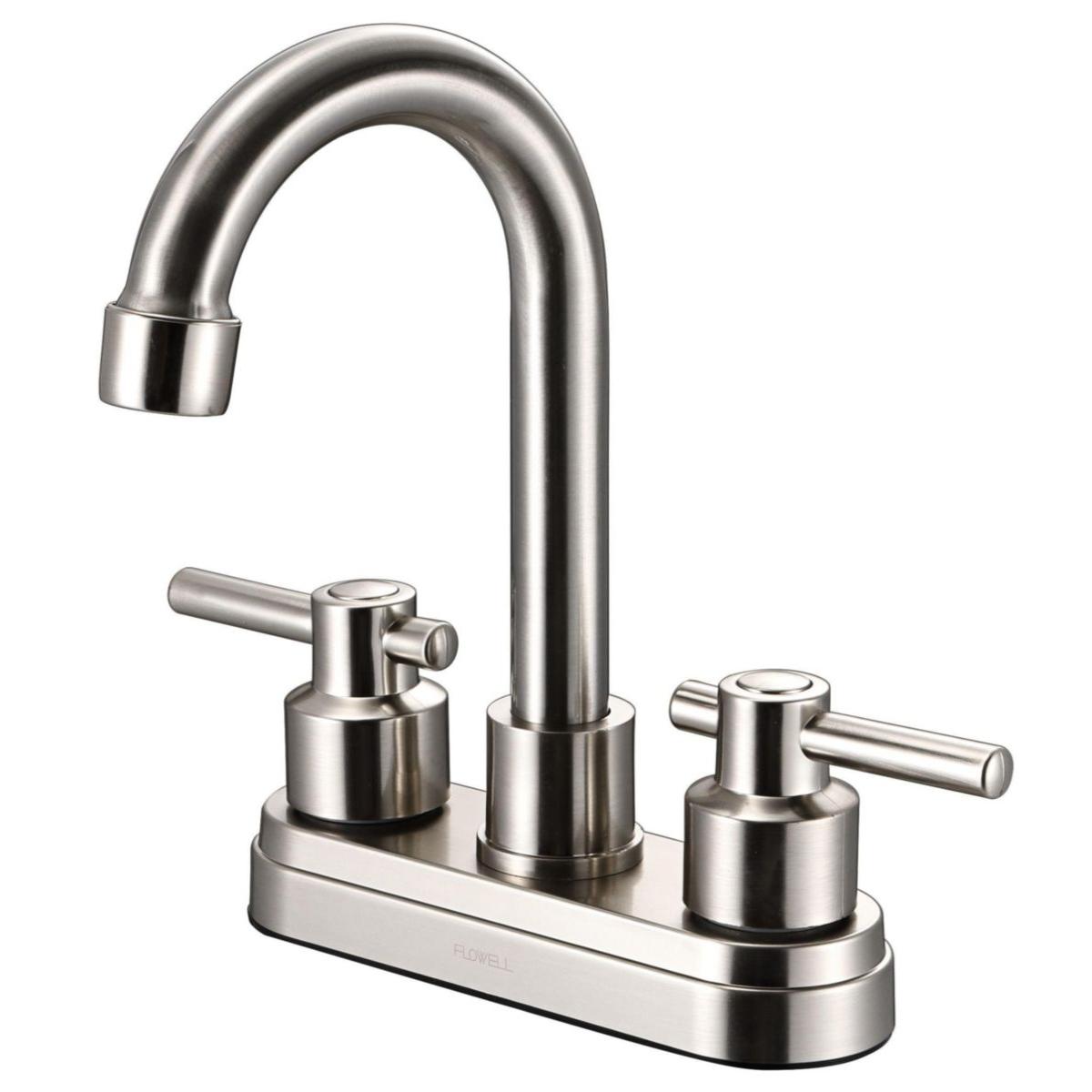 Llave mezcladora para baño níquel cepillado lucerna