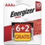 PILA ALCALINA ENERGIZER MAX AAA BLISTER 6+2