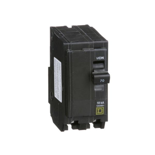 INTERRUPTOR TERMOMAGNÉTICO QO DE 70 A 2 POLOS 120 V ENCHUFABLE