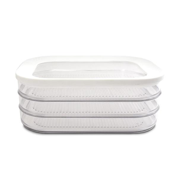 JUEGO DE TRES CONTENEDORES APILABLES