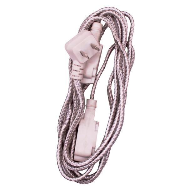 EXTENSION DOBLE TEJIDA SPT 2X16 2.5/.40M DOBLE 6C PLATA CON BCO