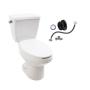 SANITARIO URBAN COLOR BLANCO TAZA Y ASIENTO ALARGADA Y KIT DE INSTALACIÓN