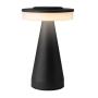 LÁMPARA DE MESA CON LED INTEGRADO INALÁMBIRCA NEGRO MATE