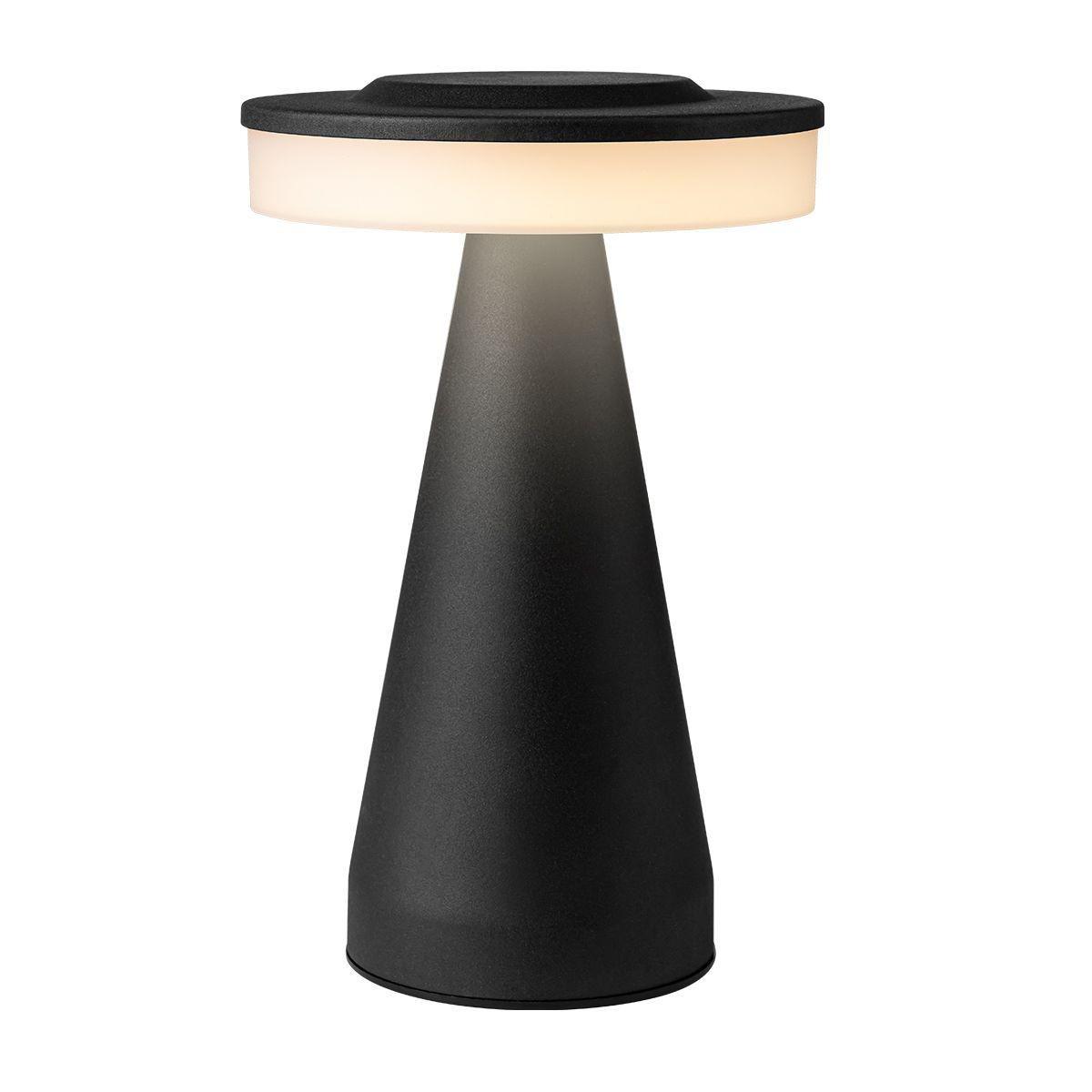 Lámpara de mesa con led integrado inalámbirca negro mate