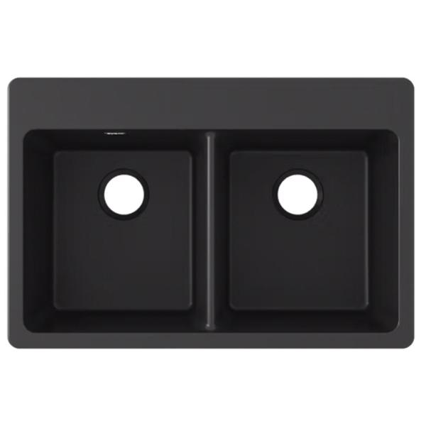 TARJA DE CUARZO NEGRO 2 TINAS 83.8 X 55.9 X 24.1 CM