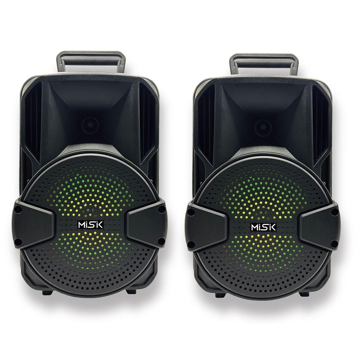 Combo de 2 bafles de 8” tws con luces led