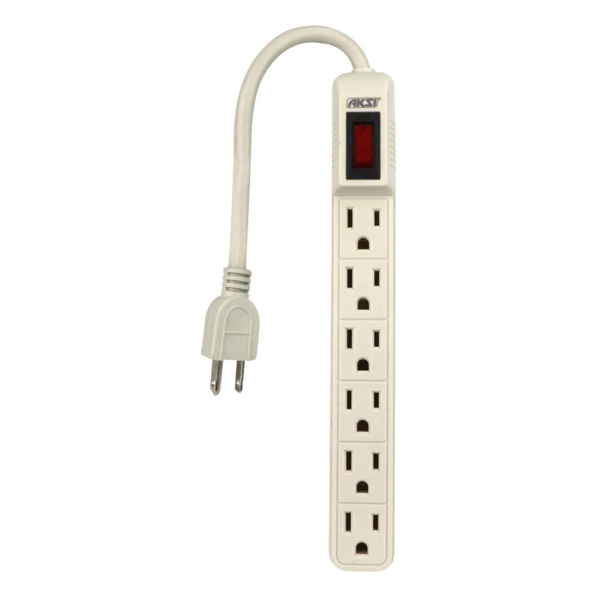 Barra multicontacto 6 entradas aksi