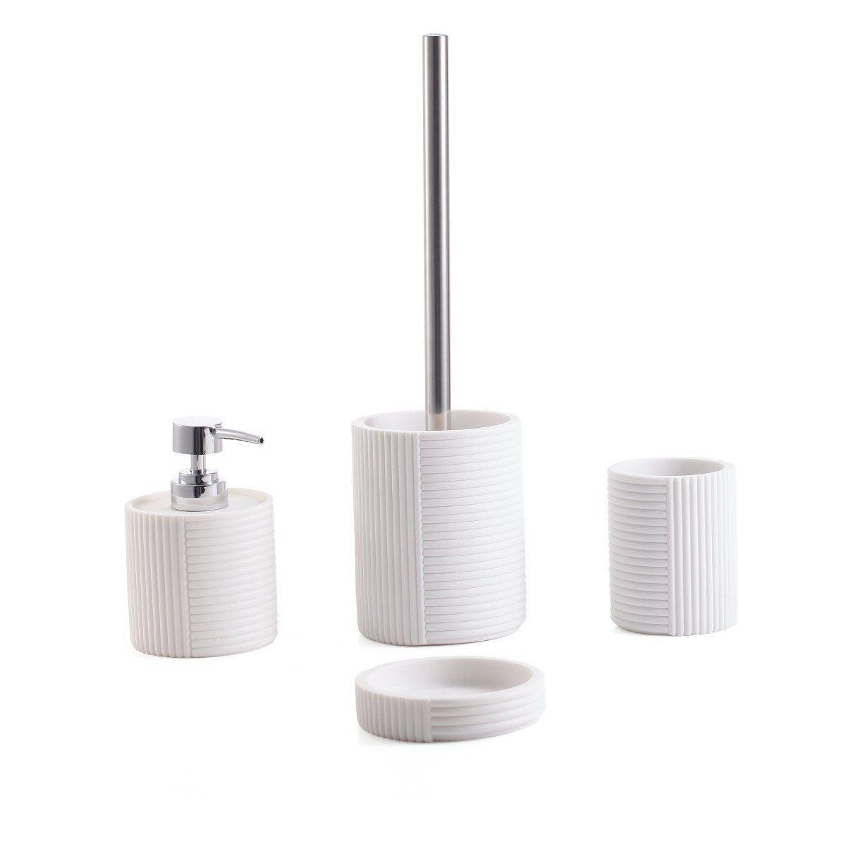 Set para baño 4 piezas blanco